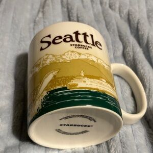Starbucks Seattle Mug - White, Gold, and Green